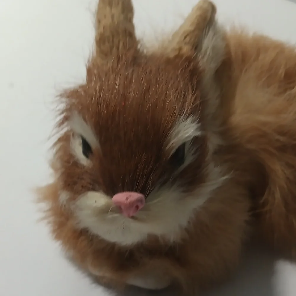 Source Unknown Brown and White Bunny Toy for Small Pets